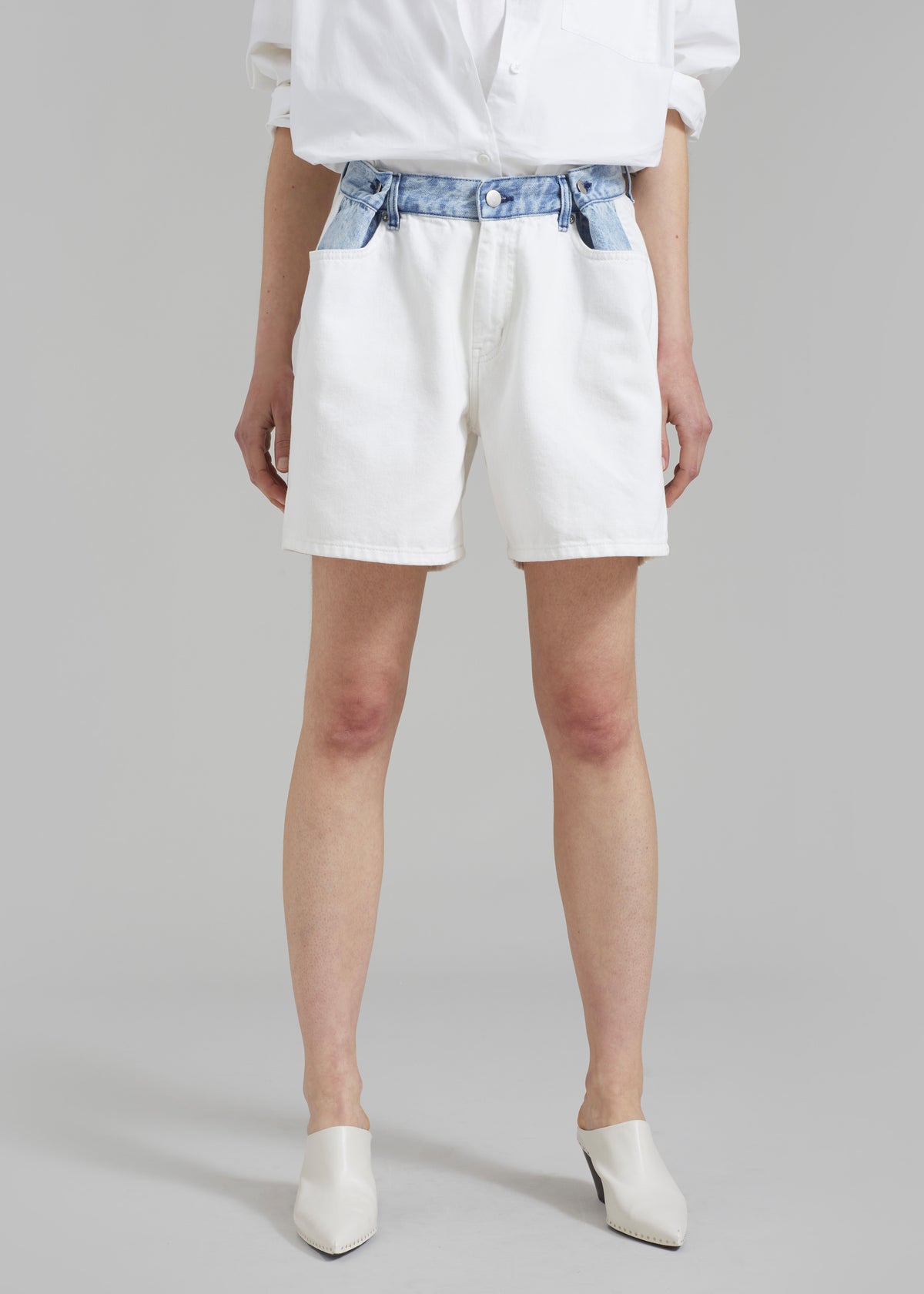 The Shorts the discount Frankie buy, Shop Denim receive - Off White/Blue you larger Hayla will The you Contrast more